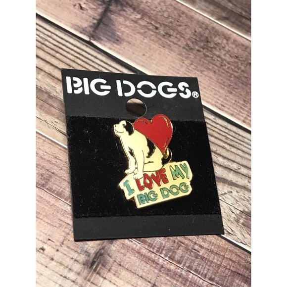 Big Dogs Jewelry Big Dog Brand Enamel Pin I Love My Big Dog Vintage